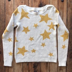 Marled Yellow Star Sweater